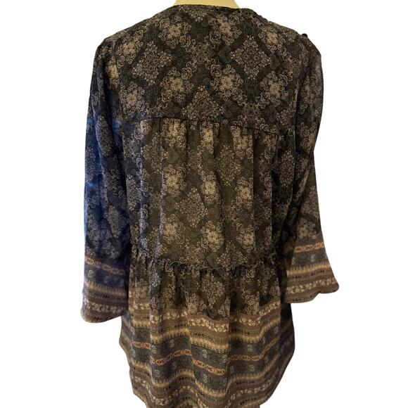 Weavers Boho Peasant Blouse with Tassel Ties, Women's Size Medium - Picture 4 of 5